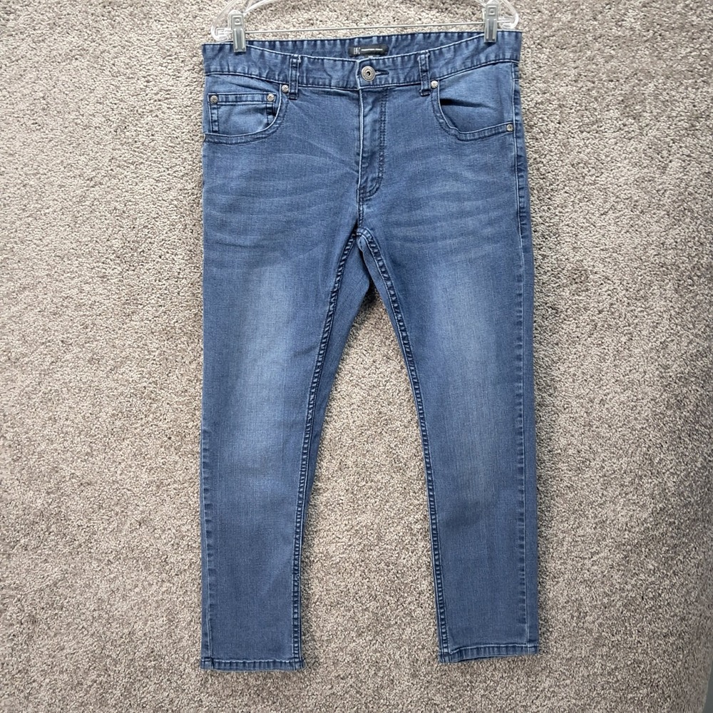 INC International Concepts Stockholm Skinny Fit Jeans Blue Medium Wash 34W 30L